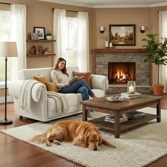 FHFO Loveseat Sleeper Sofa, Convertible Couch Bed Loveset Small Couchs for Small Spaces, 3 in 1 Pull Out Sofa Bed Modern 65" Comfy Futon Sofa Bed Queen for Living Room, Bedroom, Apartment (Beige)
