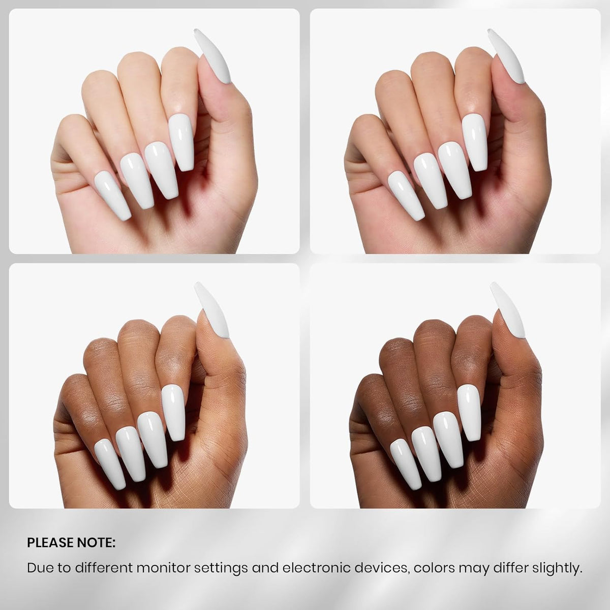 Beetles White Gel Nail Polish - 2Pcs 15ML White Color Gel Polish Soak Off UV Light Cure for French Nail Manicure Salon DIY Gift for Women