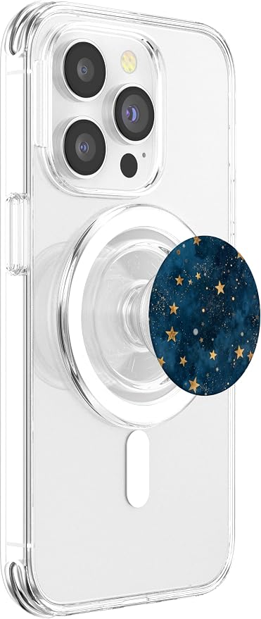 Blue Starry Pattern PopSockets PopWallet for MagSafe