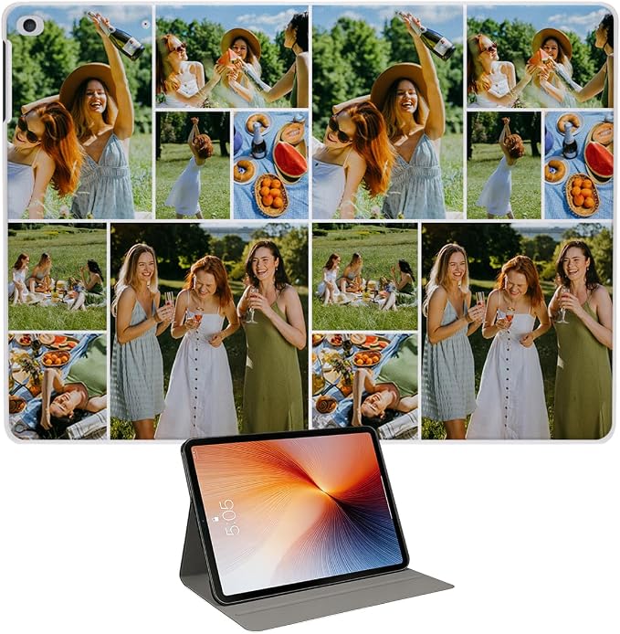 Custom Case for iPad Air 3rd Generation 2019 / iPad Pro 2017 10.5 inch Personalized Customized Picture Logo Text Name PU Leather Tablet Cover Premium Folio Flip Stand Case Auto Wake/Sleep