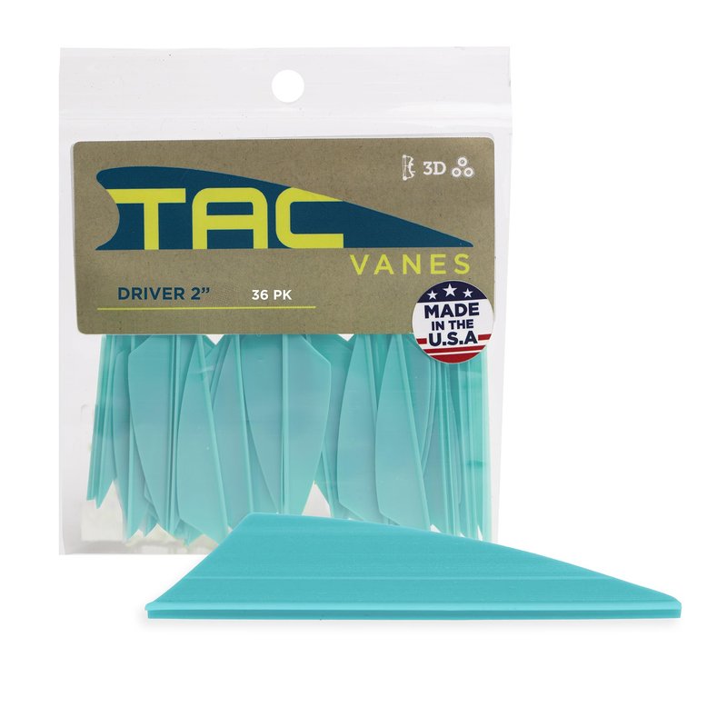 TAC Vanes 2" Driver Arrow Vanes | Archery Fletching for Compound & Crossbow | Durable, Lightweight, High Accuracy 36 Pack