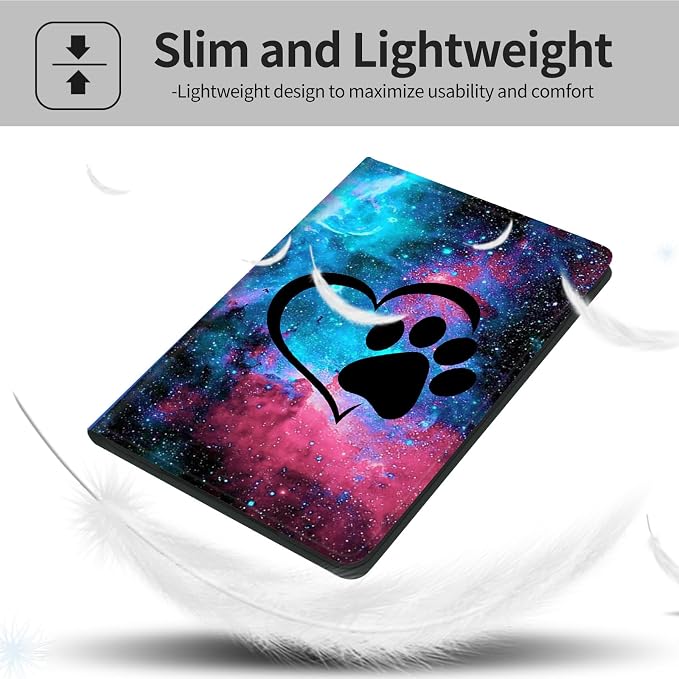 Case for iPad (A16) 11th Generation 11 Inch (2025)iPad 10th Generation 10.9 Inch (2022)PU Leather Slim Standing Smart Coverwith Auto Sleep/WakeBall on Fire