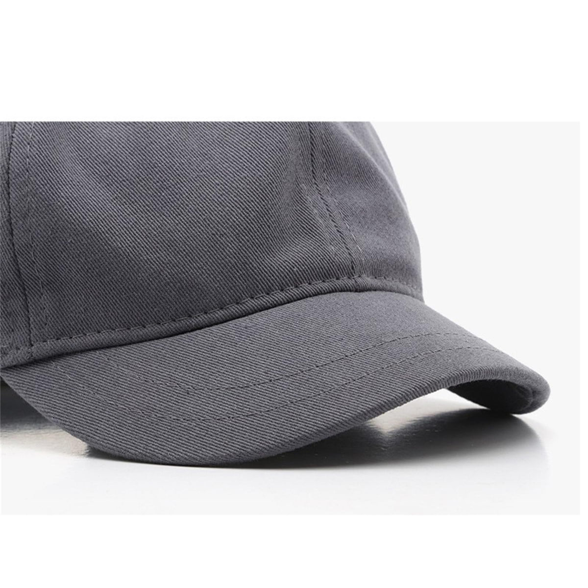 talajee Short Brim Unconstructed Soft Cotton Plain Baseball Cap Adjustable Washed Low Profile Dad Hat for Men Women (US, Alpha, One Size, Black)