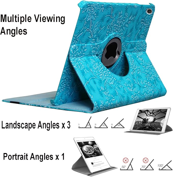 Case for iPad 10.2 inch for iPad 9th 8th 7th Generation Rotating Stand Smart Magnetic Auto Wake Up/Sleep Cover for A2602 A2603 A2604 A2605 MK2L3LL/A MK2P3LL/A MK673LL/A (Black)