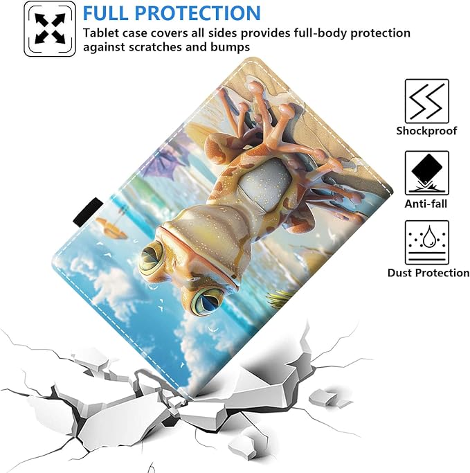 Case for Amazon Kindle Fire HD 10 Tablet (10.1 inch 9th/7th Generation 2019/2017 Release) Slim PU Leather Stand Folio Cover with Auto Wake Sleep Abstract Paint Butterfly