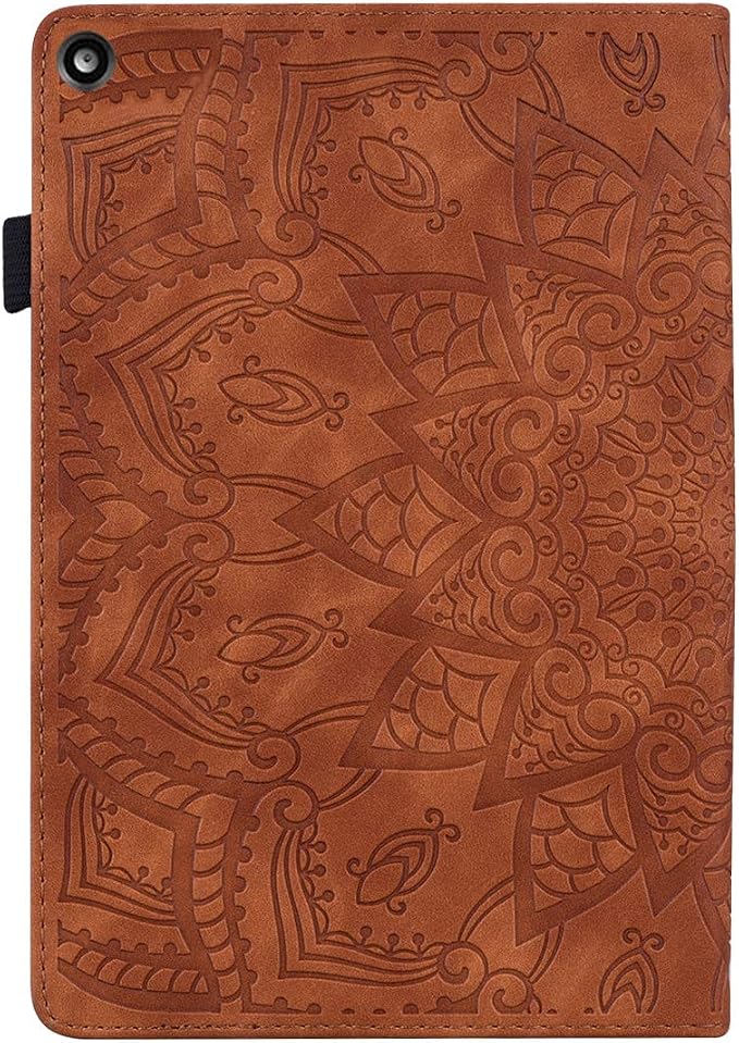 Fire HD 8 Case Slim Folding Stand Auto Wake/Sleep Wallet Case with Cards/Cash Holder for Amazon Fire HD 8(8th/7th/6th Gen 2018/2017/2016 Release)-Black