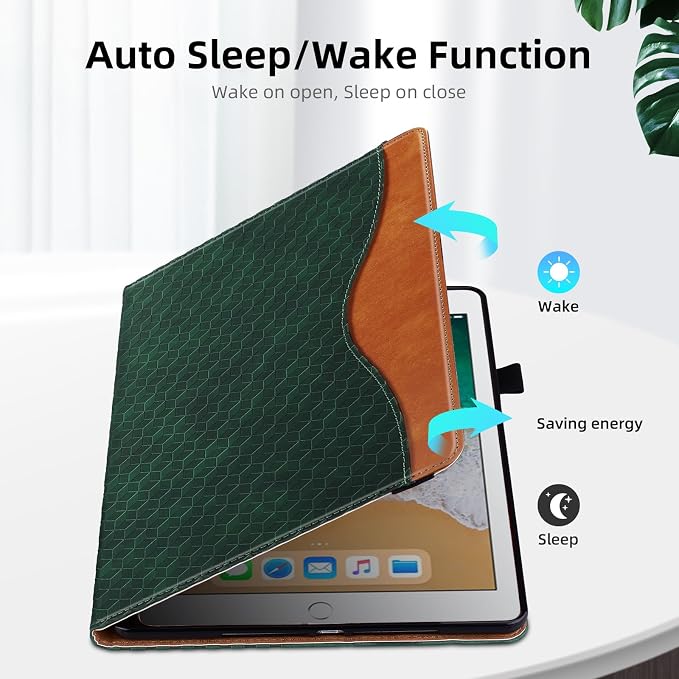 Case for iPad 9th 8th 7th Generation (2021/2020/2019) 10.2 InchiPad Air 3rd Generation PU Leather Cover Multi-Angle Viewing Stand with Card Pocket for ipad 9th Generation CaseBlack