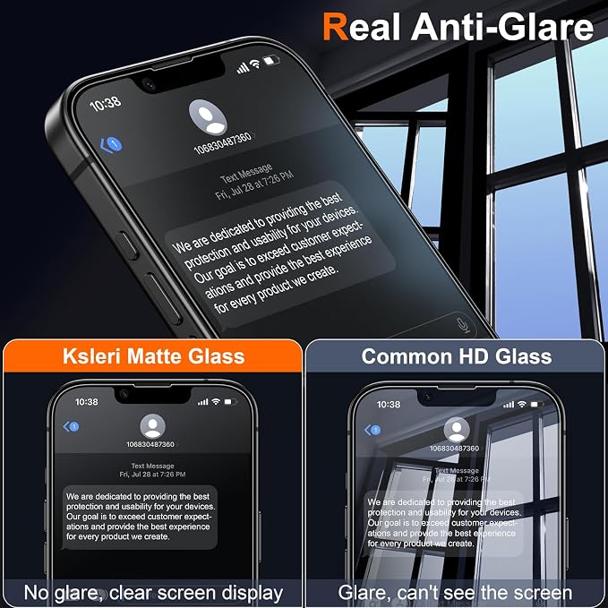 2 Pack Matte Privacy Screen Protector for iPhone 15 Pro Max 6.7-inch with Easy Installation Tool Anti Spy Anti Glare Tempered Glass Film Dynamic Island Compatible Case Friendly 9H Hardness