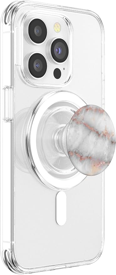 White &amp Rose Gold Marble PopSockets PopGrip: Swappable Grip for Phones &amp Tablets PopSockets Adhesive PopGrip