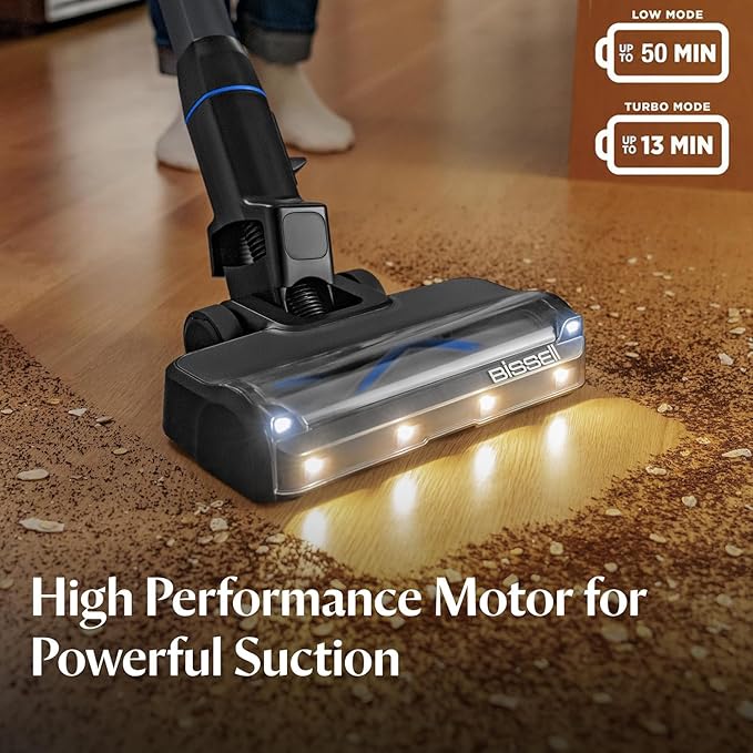 Bissell PowerClean FurGuard 280W Self-Standing Cordless Vacuum w/Self-Cleaning Brush Roll, Strong Suction, Removeable Battery, Wall Mount, Upholstery Tool & Bright Headlights