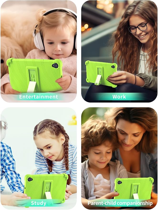 Case for Callsky-Tab Ctab 8 Android Tablet 8 Inch，WUNIAK Shock Proof Lightweight Stand Rubber Shell Protective CoverKids Friendly Soft Silicone Adjustable Stand CoverBlack