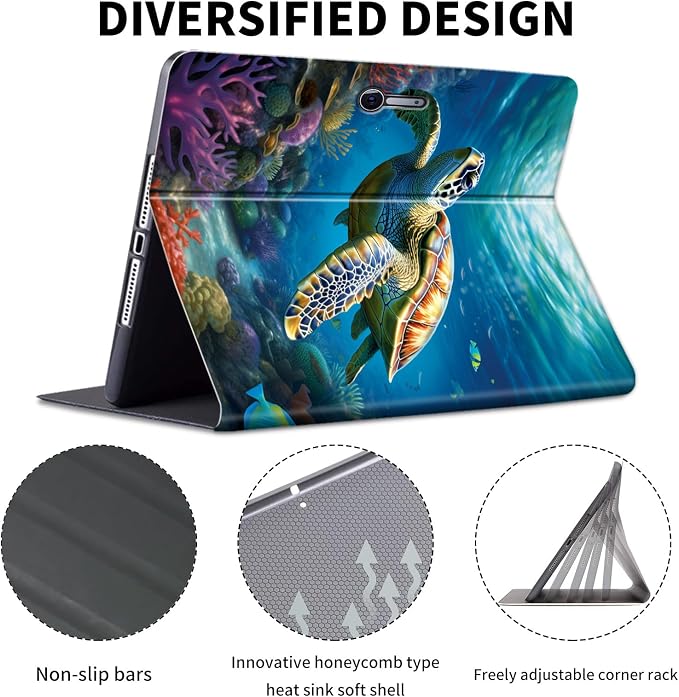 Case for Microsoft Surface Pro 11/10 / 9 13 InchPU Leather Cute Slim Folio Adjustable Stand Cover Case for Surface Pro 11th Edition AIArt Red Dragonfly