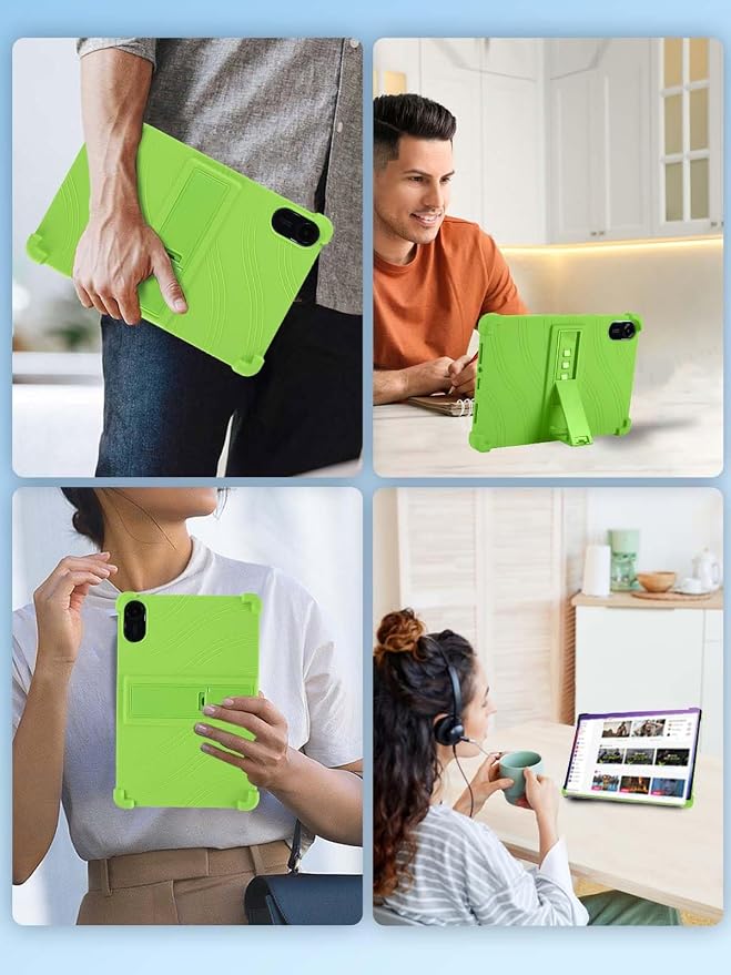Case for Xiaomi Redmi Pad 2 Tablet 11inchNOUKAJU Tablet Protection CaseAdjustable BracketSoft SiliconeSilicone Protection Cover for Redmi Pad 2(Black)