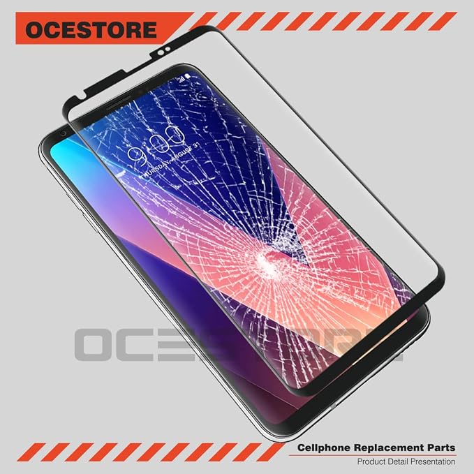 OCESTORE 3 Pack Black Silk Print Screen ProtectorAnti-Scratch 9H Hardness Full Coverage Tempered glass Protector Film for L-G V30 H932 H931 H933 H930K V300K V300L V300S VS996 US998