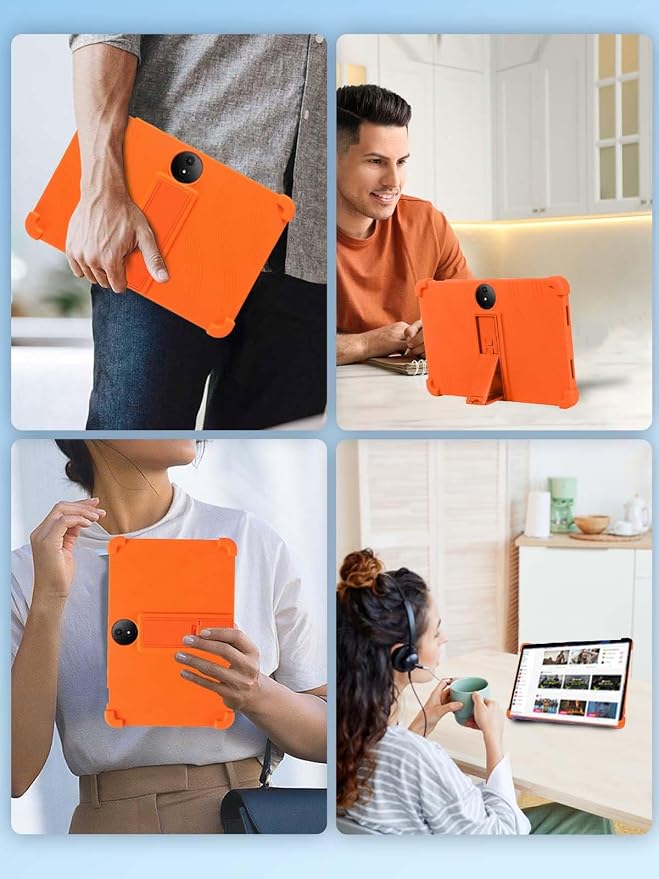 Case for TCL NXTPAPER 11 Plus Tablet 11.5inchNOUKAJU Tablet Protection CaseAdjustable BracketSoft SiliconeSilicone Protection Cover for TCL NXTPAPER 11 Plus(Blue)