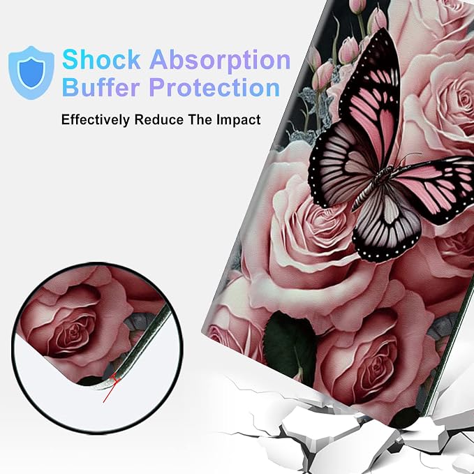 for Kindle Paperwhite 11th Gen 2021 6.8 inch Case - Signature Edition with Adjustable Stand &amp Auto Wake/Sleep - American Flag &amp Skull