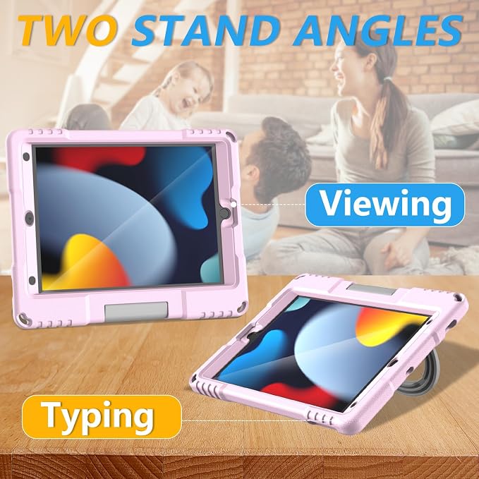 Kids Case for iPad 10th Generation 10.9-inch (2022) &amp iPad Air 11-inch M2 (2024) &amp iPad Pro 11-inch M4 (2024) Lightweight Shockproof Case Built-in Screen Protector with Handle Stand Black