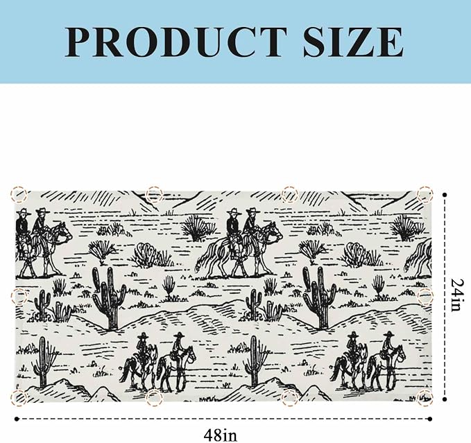 2 Pack Fluorescent Light Cover, Western Cowboys Light Covers
