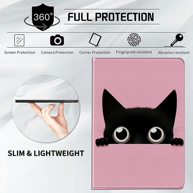 Case for Samsung Galaxy Tab A9 Plus 2023/A11 Plus 2025 11 inch Lightweight Protective PU Leather Smart Stand Cover with Auto Wake Sleep Tablet Case Cover - American Flag &amp Fish