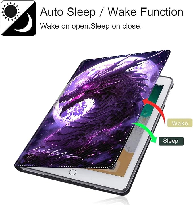 Case for New iPad (A16) 11th Generation 11 Inch 2025for iPad 10th Generation 2022 10.9 Inch Multi-Angle Stand Smart Cover Shockproof with Auto Wake/Sleep Baby Dragon