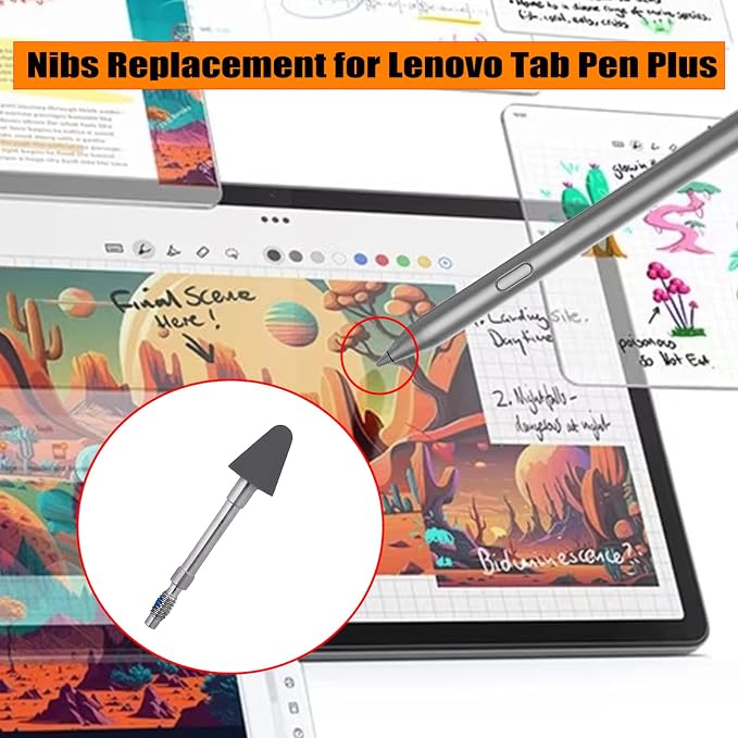 Tab Pen Plus Pen Nibs Compatible with Lenovo Tab Pen Plus Tab Pen Plus Nibs Replacement for Lenovo Tab Pen Plus Tips 4096 Pressure Sensitivity