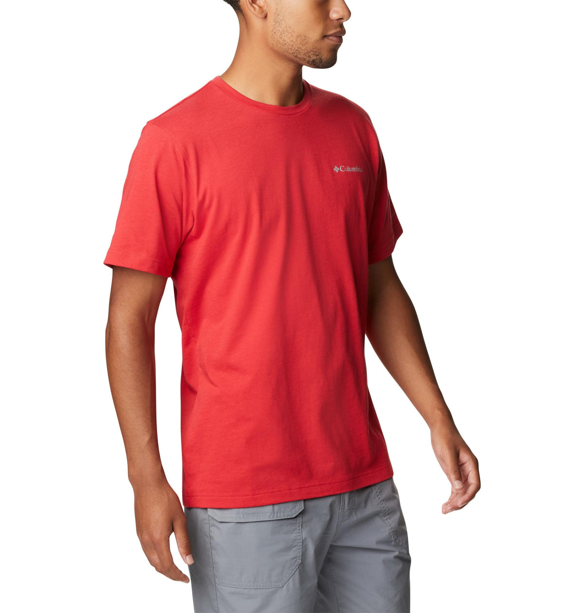 Columbia Mens Thistletown Hills Short Sleeve T-Shirt, Mountain Red, X-Small