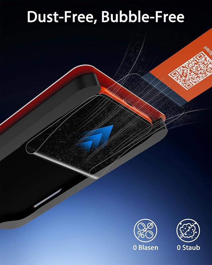 for iPhone 17 Pro Max Screen Protector Tempered Glass [2 Pack] Cover-Pull Auto-Align Dust-Free Easy Install Tray Bubble-Free First Try 9H Military-Grade Drop Protection Full-Coverage Protection C