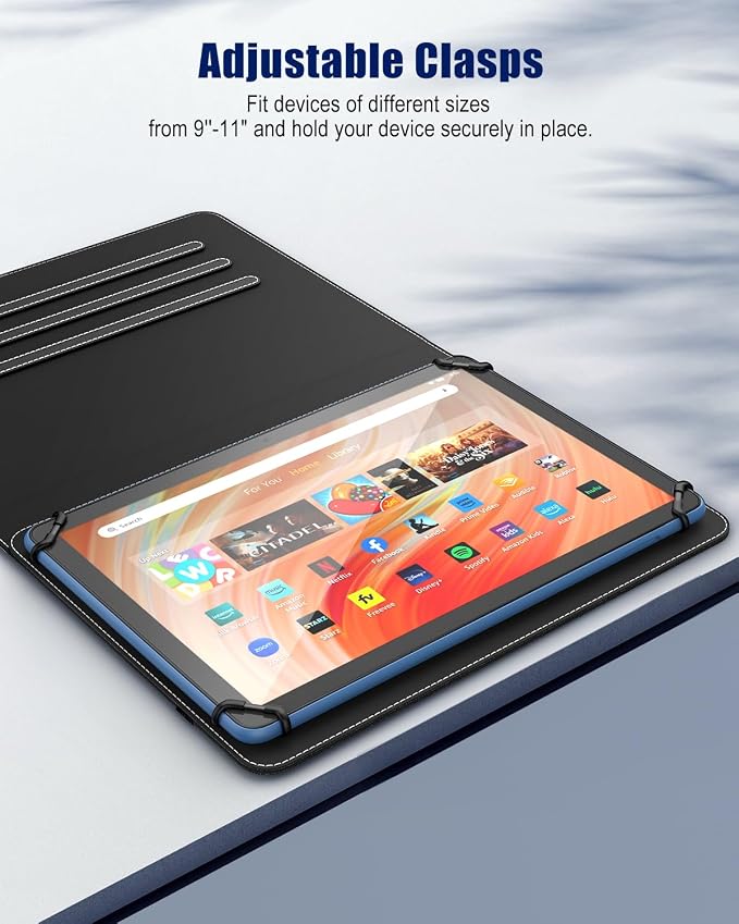 TiMOVO Universal Rotating Case for 11 Inch Tablet Black | 360 Degree Rotating Stand Pen Pocket 9 10 10.1 Inch Android Touchscreen Compatible
