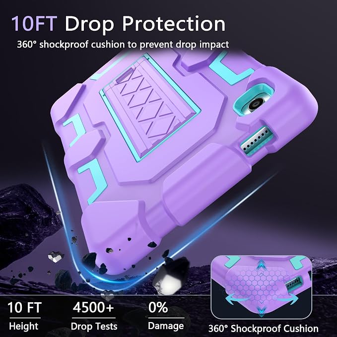 Case for Samsung Galaxy Tab A11+/A11 Plus 11” 2026 Samsung Galaxy Tab A9+/A9 Plus 11” 2024 Model Heavy Duty Shockproof Hard High Impact Protective Case Black