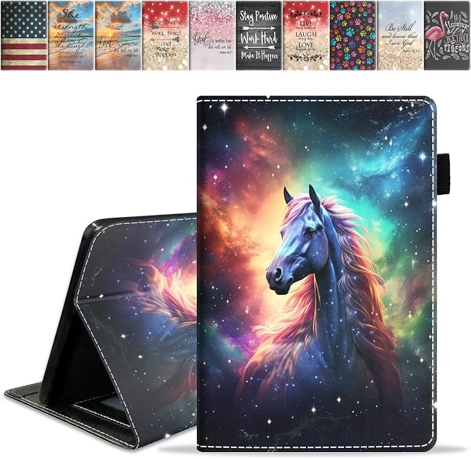 Case for Amazon Kindle Fire HD 8/Fire HD 8 Plus Tablet (12th/10th Generation 2024/2022/2020 Release) Slim PU Leather Cover with Card Slot &amp Auto Wake/Sleep African American Women