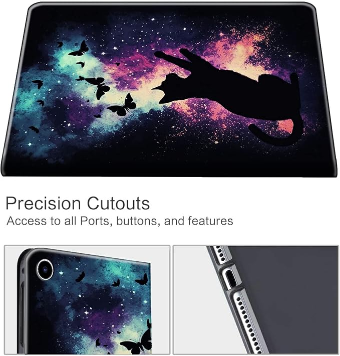 for 10.1 Amazon Fire HD 10 Tablet (13th Generation 2023 Release)PU Leather Multi-Angle Anti Slide Stand Cases with Auto Wake/SleepAnimals Dog Paws Galaxy
