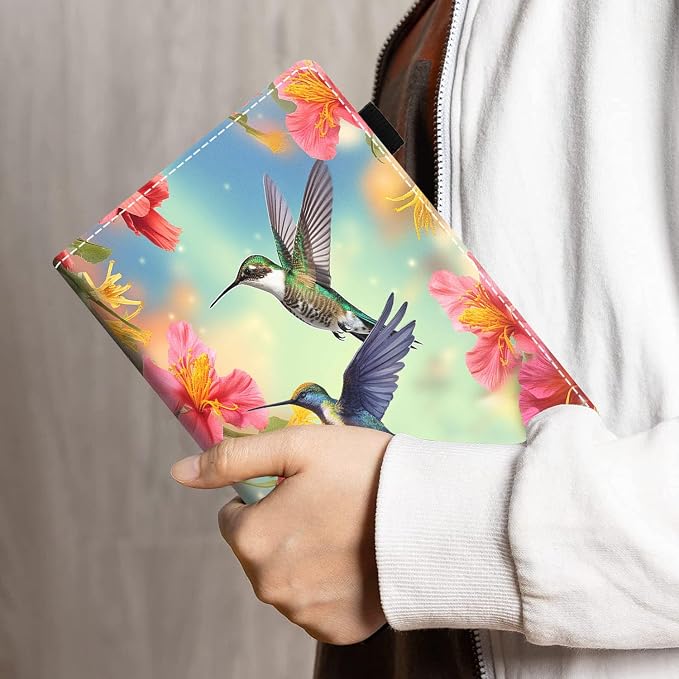 Case for Amazon Kindle Fire HD 10 Tablet 10.1 (9th/7th Generation 2019/2017 Release) - PU Leather Folio Case with Smart Auto Wake/Sleep African American Girl