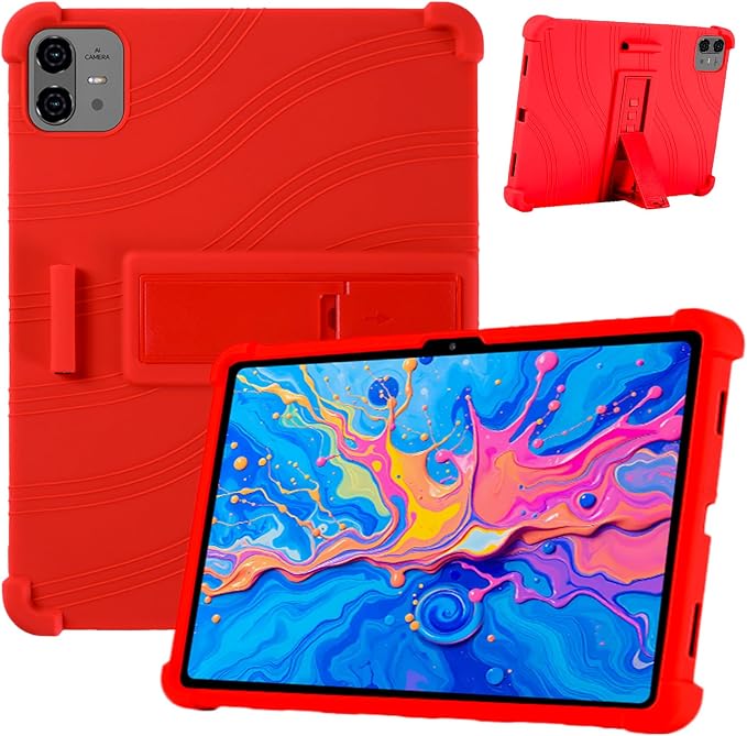 Case for TECLAST Artpad Pro 12.7-Inch Tablet – Shockproof Silicone Protective Cover with Kickstand Drop-Resistant Business Style (Black)