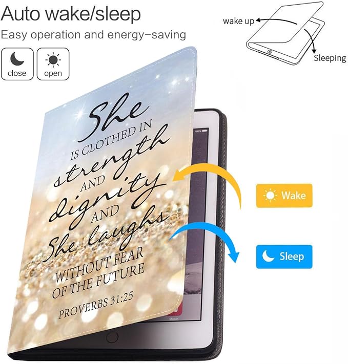 for iPad mini 1 2 3 4 5 Case Stay Positive Work Hard and Make It Happen Inspirational Quote Slim Lightweight PU Leather Stand Cover with Auto Wake/Sleep for iPad mini 5th/4th Gen 7.9 Inch
