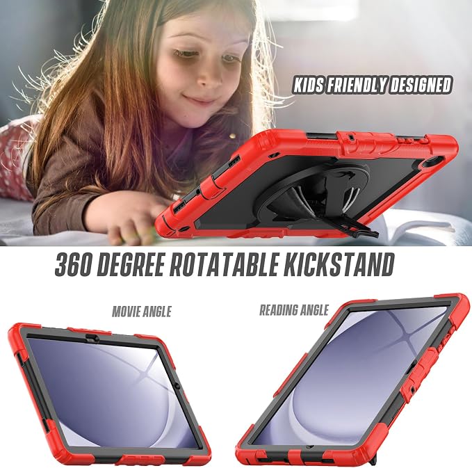 Case Compatible with Galaxy Tab A11 Plus 2026/ A9 Plus 2023 11-Inch Model SM-X230/SM-X236/SM-X238/SM-X210/SM-X216/SM-X218 with Screen Protector Pen Holder Stand Shoulder Strap Handle Grip