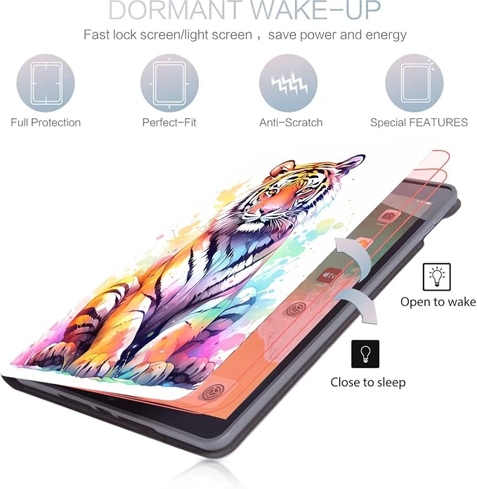 Case for iPad (A16) 11th Generation 11 Inch (2025) for iPad 10th Generation 10.9 Inch (2022) Slim Folding Stand Cover with Auto Wake/Sleep Watercolor Sea Turtle