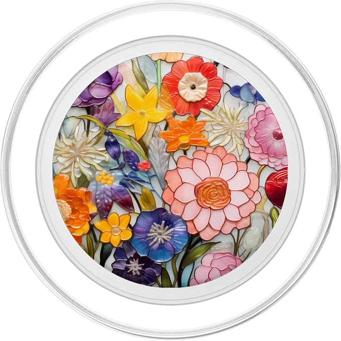 Colorful Floral Murano Glass Effect Venetian Glass PopSockets Adhesive PopGrip