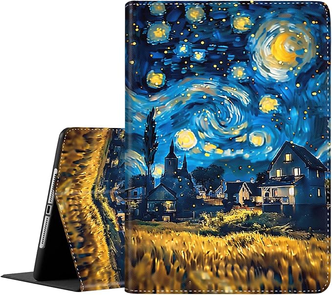 Case for New iPad (A16) 11th Generation 11 Inch 2025for iPad 10th Generation 2022 10.9 Inch Multi-Angle Stand Smart Cover Shockproof with Auto Wake/Sleep ，Starry Sky