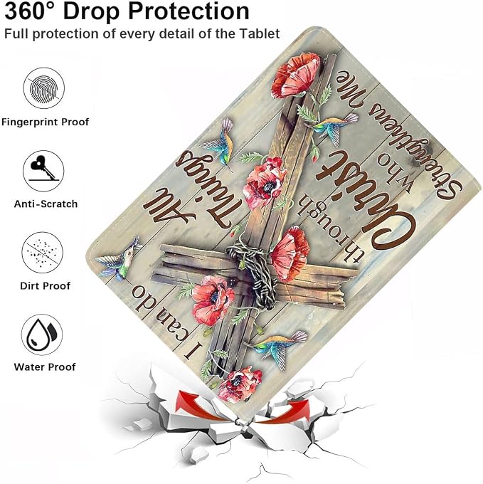 Case for Samsung Galaxy Tab S10 Lite/ S10 FE/ S9 FE 5G 10.9 Inch/ S9 11 Inch - Slim PU Leather Folding Stand Folio Cover with Auto Sleep/Wake American Flag &amp Bullets