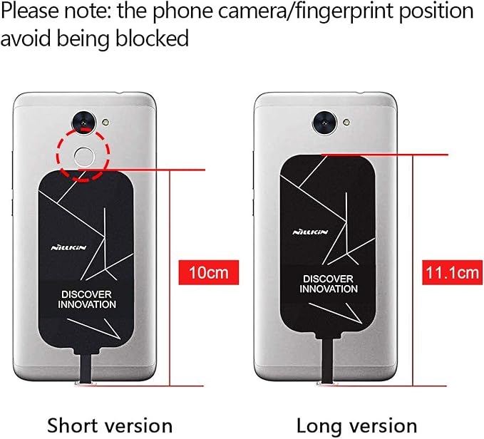 Nillkin Wireless Charging Receiver and Adapter Qi Wireless Charger Receiver Module for Google Pixel 3A XL Samsung Galaxy A13/A14/A15/A42 LG and Other USB C Phones Type C Long