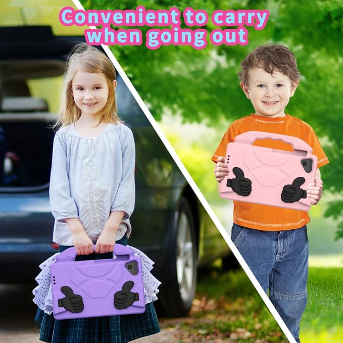 Kids Tablet Case with Built-in Kickstand and Handle Shockproof Cover Compatible with Lenovo Tab M10 FHD Plus 10.3Samsung Galaxy Tab A7/S6 Lite 10.4”Blue