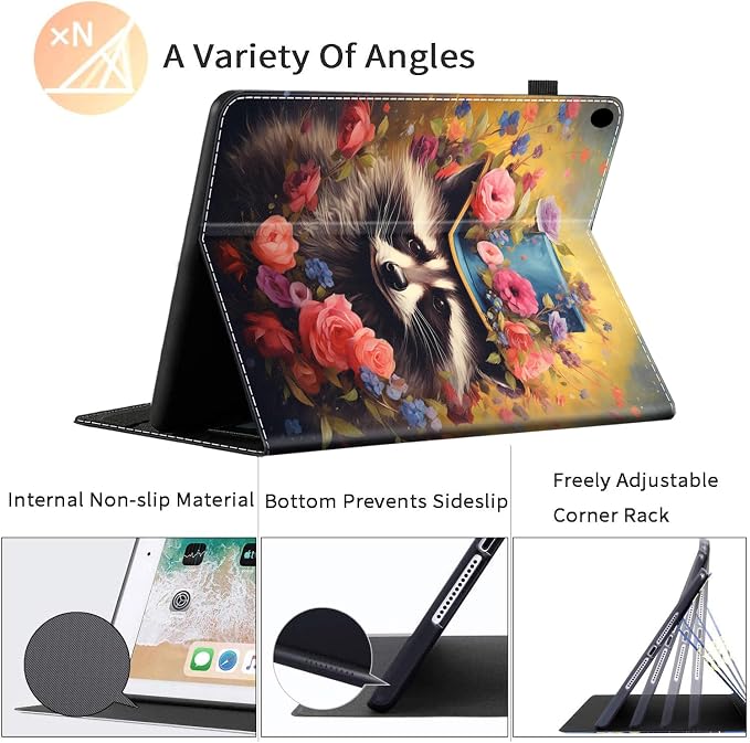 Case Fits All-New Amazon Kindle Fire HD 10 &amp 10 Plus Tablet (13th/11th Generation 2023/2021 Release) 10.1 Durable Shockproof Protective Cover with Auto Wake/Sleep，Black Woman Queen Afro Design