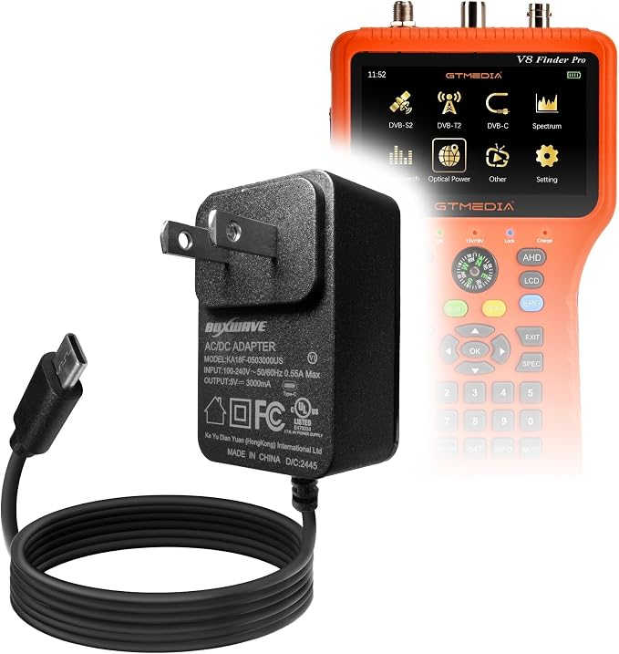 BoxWave Charger Compatible with GTMEDIA Finder Pro - Wall Charger Direct (15W) Rapid Charge Your Device with Built-in 3ft Cable