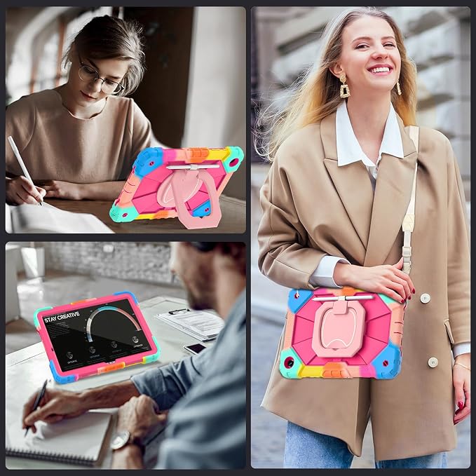 Auizotl Case for Samsung Galaxy Tab A11+/A9+ Plus 11 Inch with Screen Protector/Rotating Stand/Pen HolderMilitary Grade Shockproof Cover for Galaxy Tab A11 Plus /A9 Plus CasesBlack