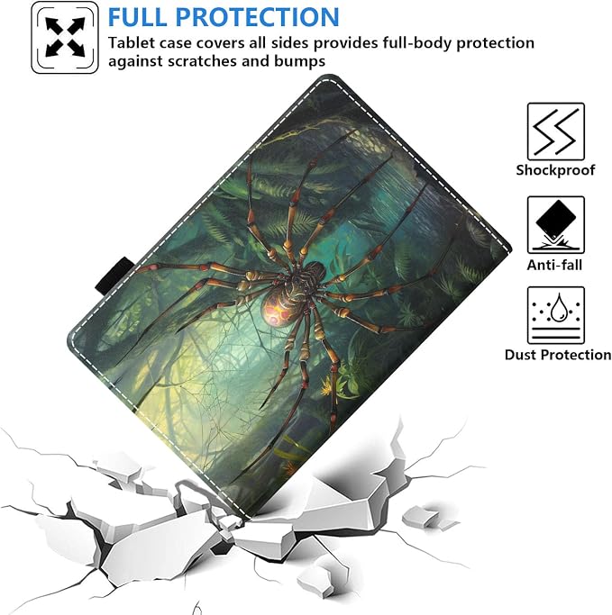 Case for Amazon Fire HD 8/HD 8 Plus Tablet (8 12th/10th Generation 2024/2022/2020 Release) Slim PU Leather Stand Folio Cover with Auto Wake Sleep African Woman Wolf