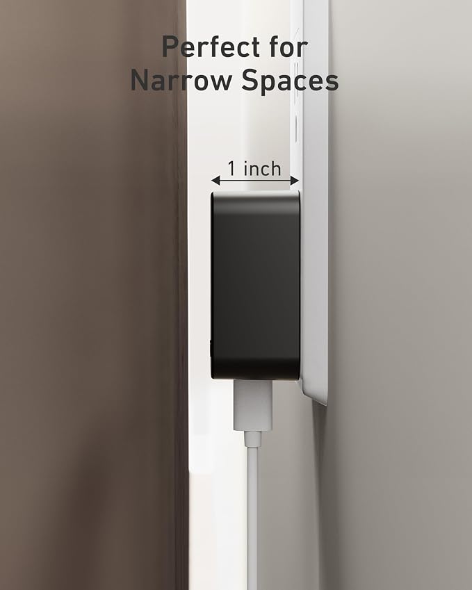 Nekmit 67W Flat USB C Charger Block 3-Port GaN Fast Wall Charger USB C Wall Plug for MacBook Pro/Air iPad iPhone Galaxy and More