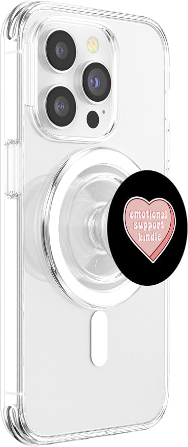 Emotional Support Kindle Pink Heart PopSockets PopGrip for MagSafe