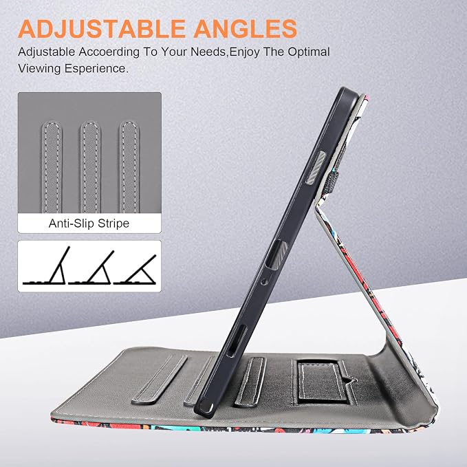 for Samsung Galaxy Tab A9 Plus Case Multiangle Stand for Samsung Tab A9 Plus Tablet Case 11 Inch SM-X210/SM-X216/SM-X218Black