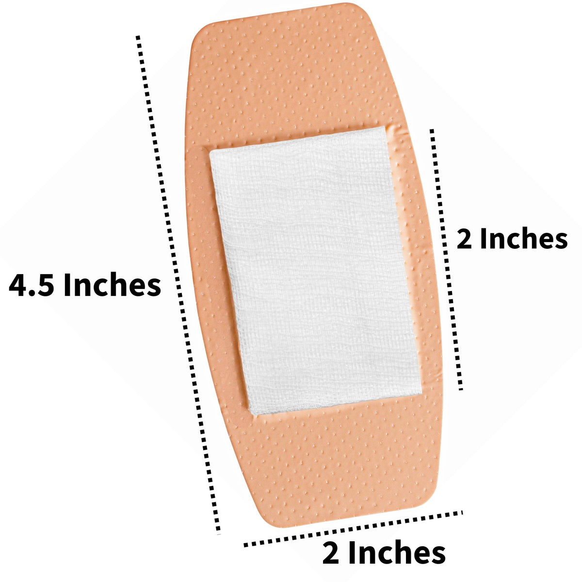 Vakly Extra Large Adhesive Bandages 2 x 4.5 in (100 Pack) – Sterile Sheer Plastic Bandages with Non-Stick Pad, Breathable Flexible 4-Sided Seal, Latex-Free First Aid Wound Care