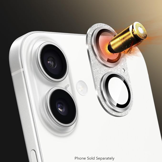 SAHARA - Ultra-Strong Camera Lens Protector for iPhone 16 Pro/16 Pro Max (2-Pack) Black (ZD00161)